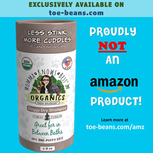 Fresh snuggles dry dog shmpoo is Exclusively available on toe beans