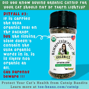 USDA organic catnip by Momma Knows Best