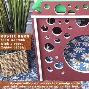 cat condos lunar lounge rustic barn closeup