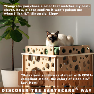 cat condos us made lunar lounge pure timber by toe beans