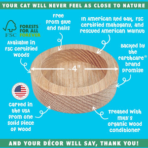 cat grass wood growing container