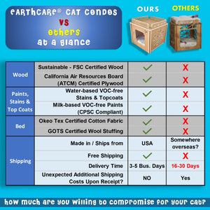 earthcare cat condos vs others at a glance