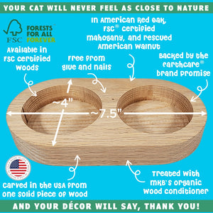 organic cat grass wood growing container