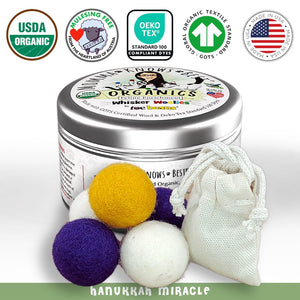 wool cat ball toys hanukka miracle by toe beans