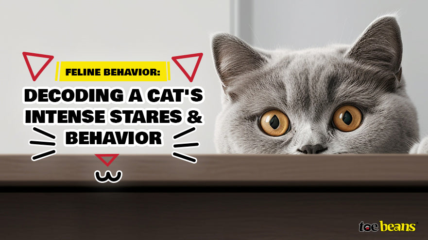 Feline Behavior: Decoding a Cat's Intense Stares and Behavior by toe beans
