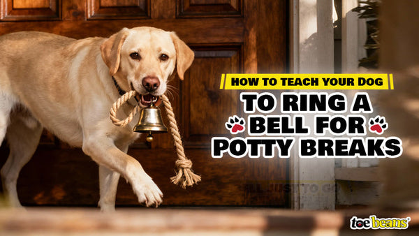 How to Teach Your Dog to Ring a Bell for Potty Breaks - toe beans