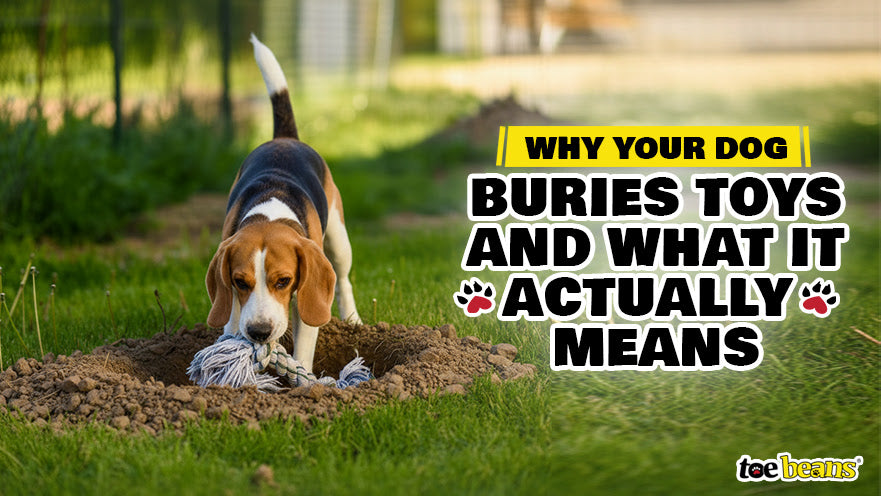 Why Your Dog Buries Toys and What It Actually Means by toe beans