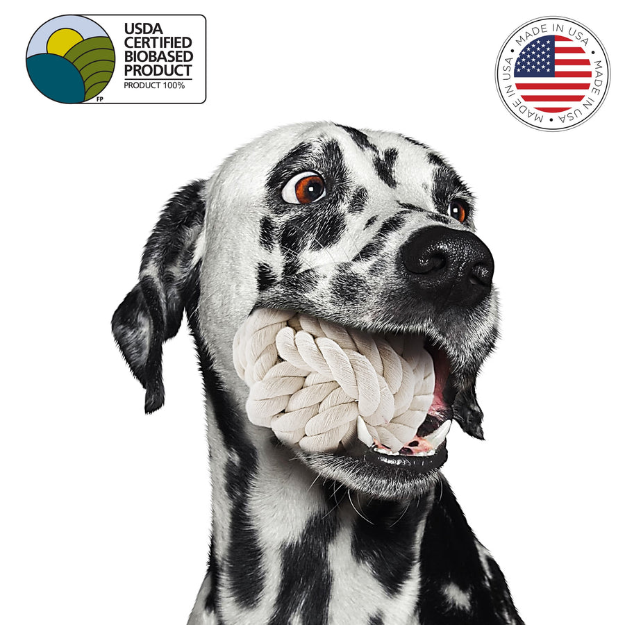 Dog Rope Toy | The Bio-Ball | Made in The USA with 100% US Cotton