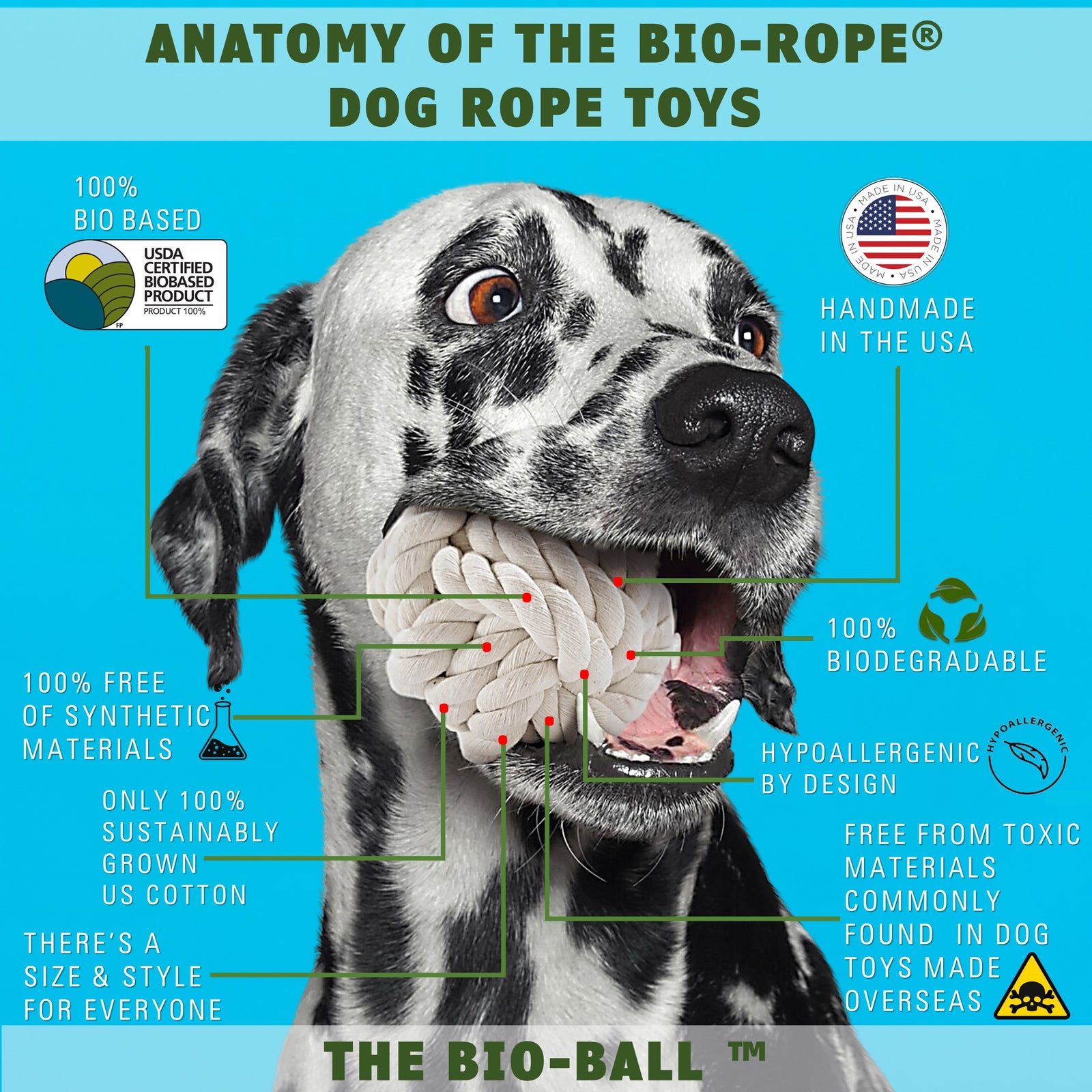 Dog balls the Bio-ball features by EarthCare