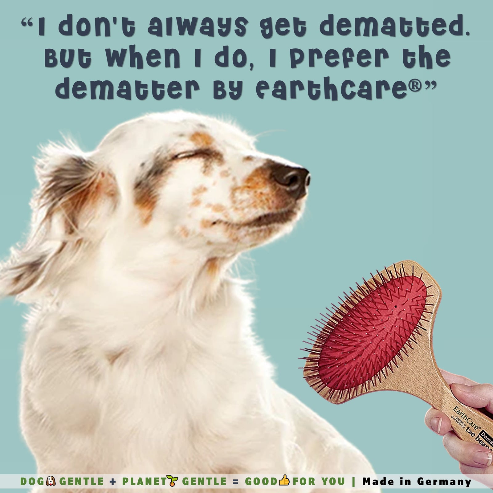 Dog pin brush EarthCare Dematter by toe beans 5