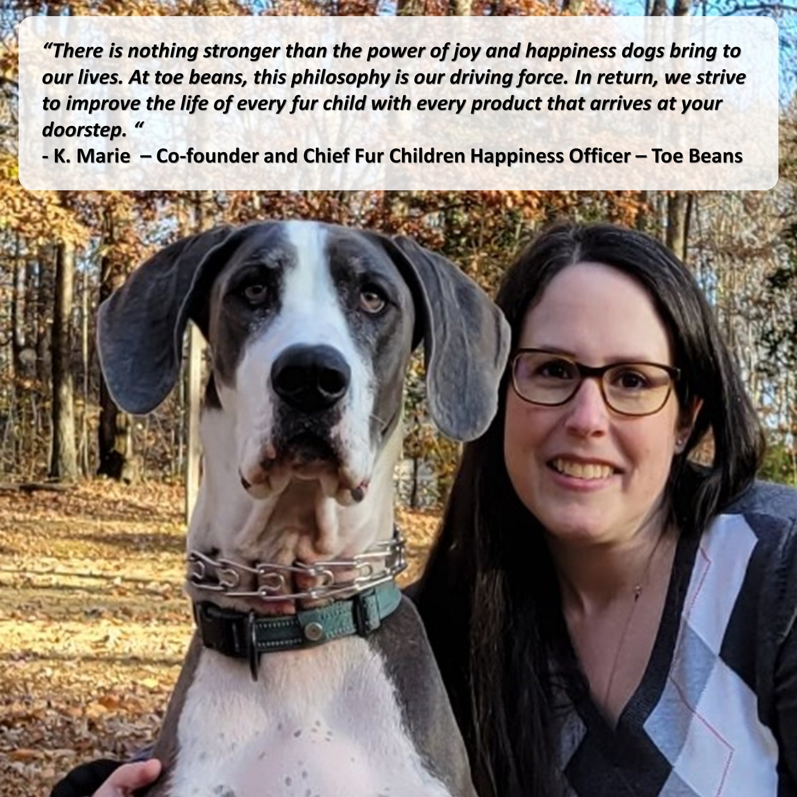 K. Marie Alto co-founder and chief fur children happiness officer at toe beans