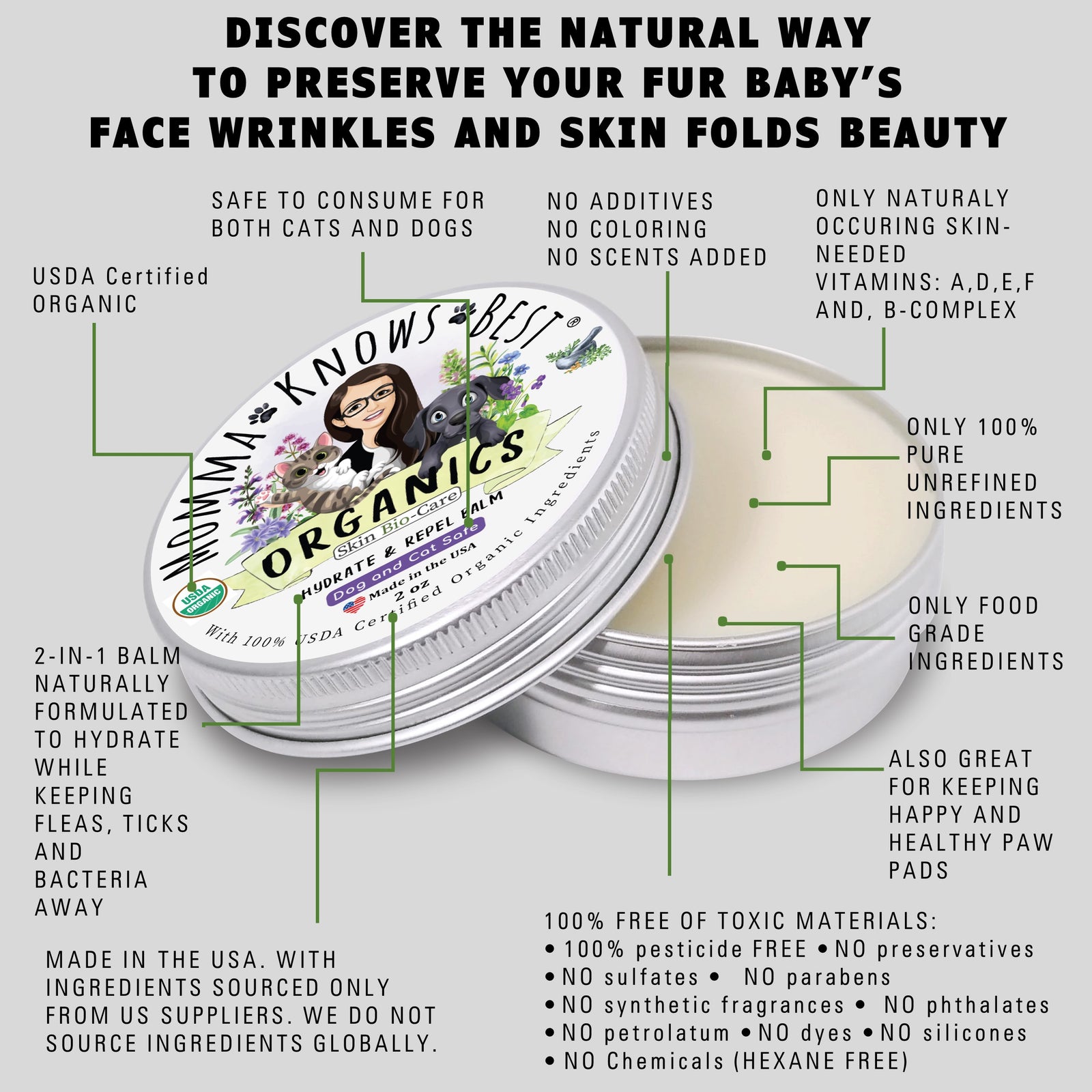 Momma Knows Best Hydrate and Repel Key Features