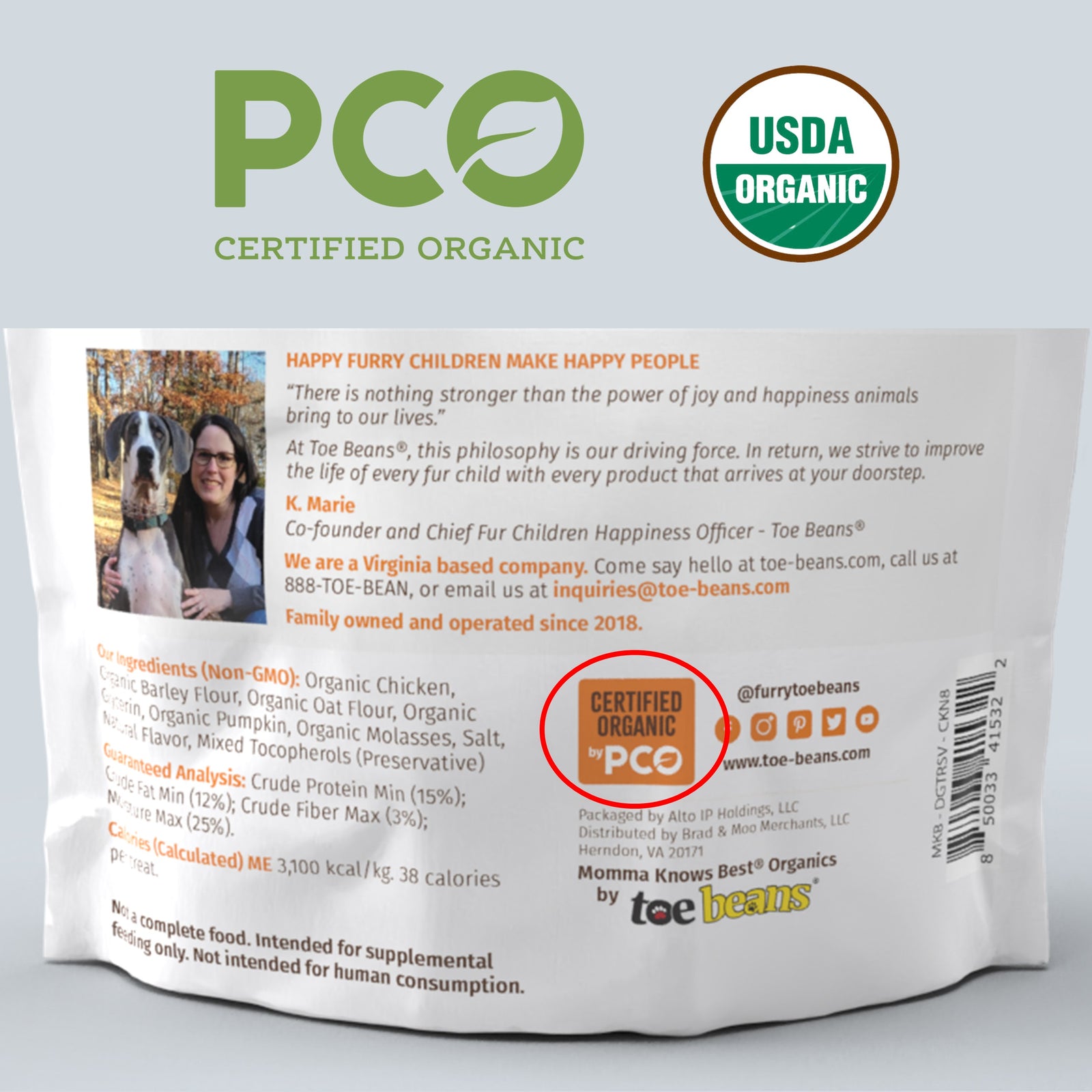 Yummies for the tummies chicken savory bites certified USDA organic by PCO.jpg