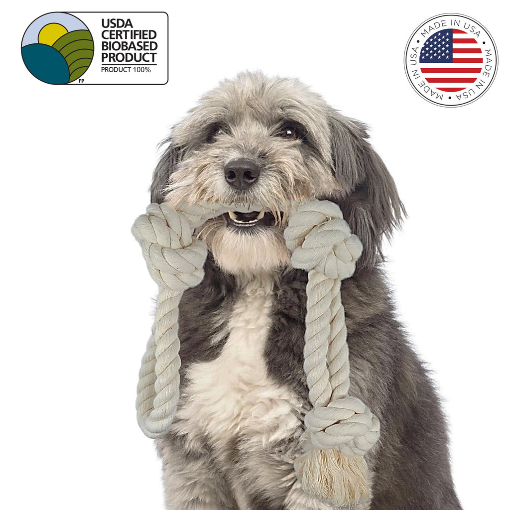 Dog Rope Toy | The Tug & Pull 3K | Made in The USA with 100% US Cotton