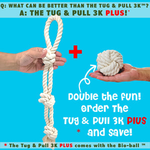 dog tug o war toy the tug and pull 3K plus by earthcare and toe beans