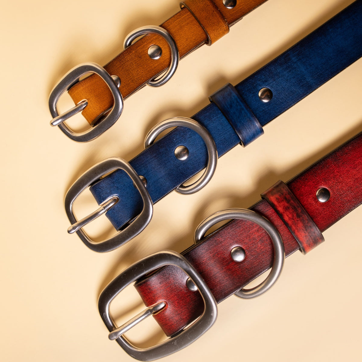 full grain leather dog collars made in the USA 