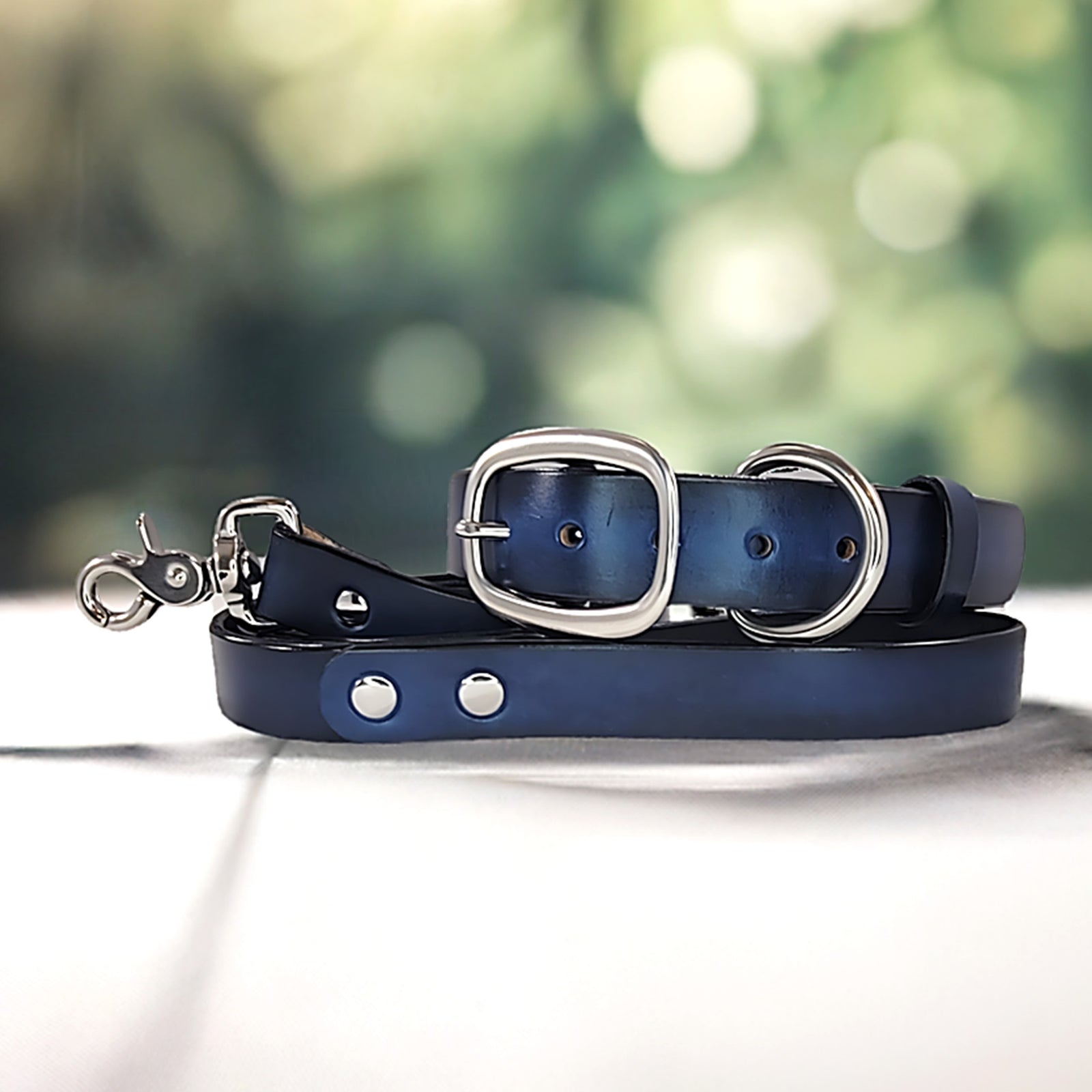 leather dog leash and collar by toe beans 4