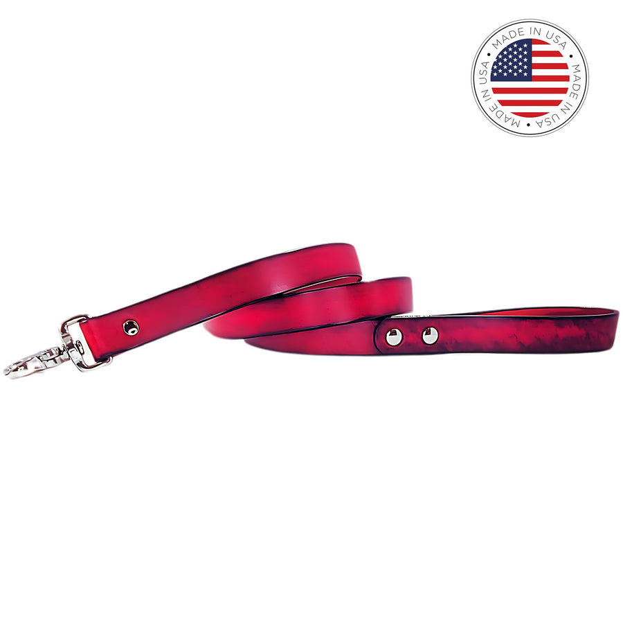 Leather Dog Collar Leash | Full Grain Spanish Leather | Made in the USA