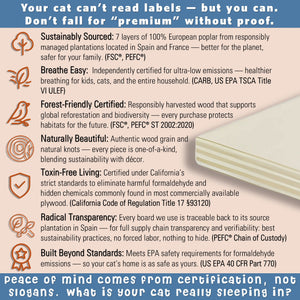 lunar lounge cat condo made in the usa plywood features