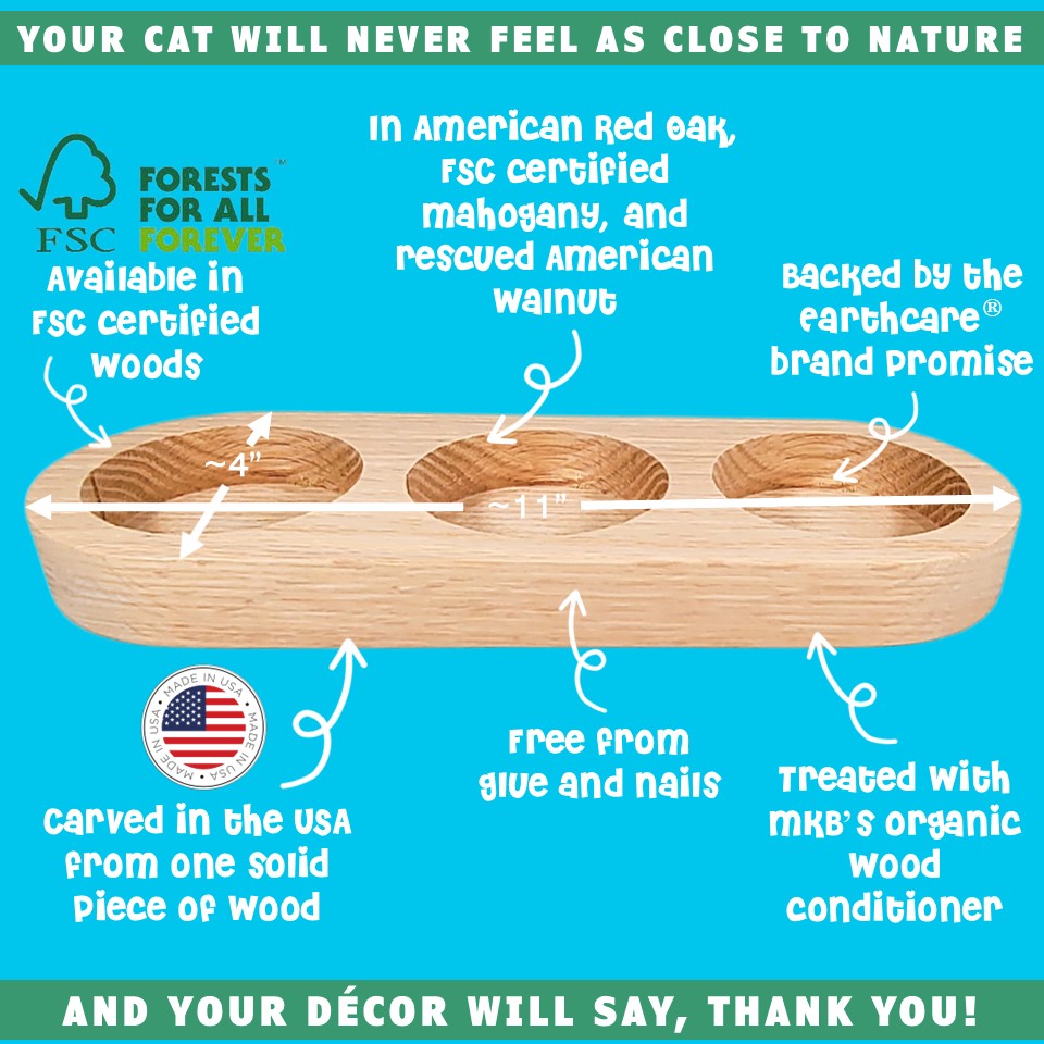 organic cat grass wood growing container by earthcare