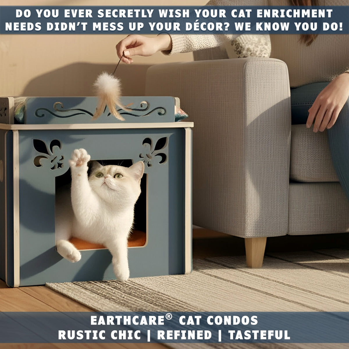 rustic chic refined tasteful cat houses by toe beans