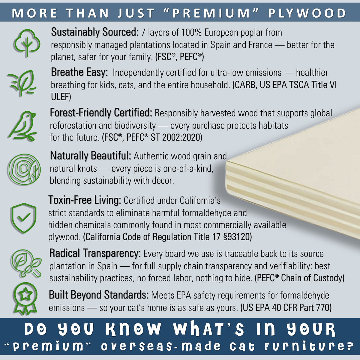 savanna vista cat condo made in the usa plywood features