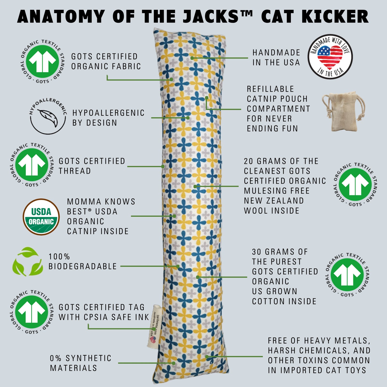 Cat enrichment toys by Momma Knows Best made in the usa