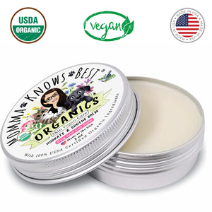 Organic dog paw balms hydrate & soothe by Momma Knows Best