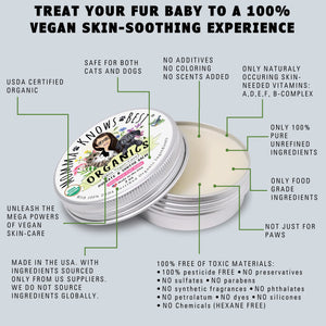 dog balms Hydrate and Soothe Key features by Momma Knows Best 